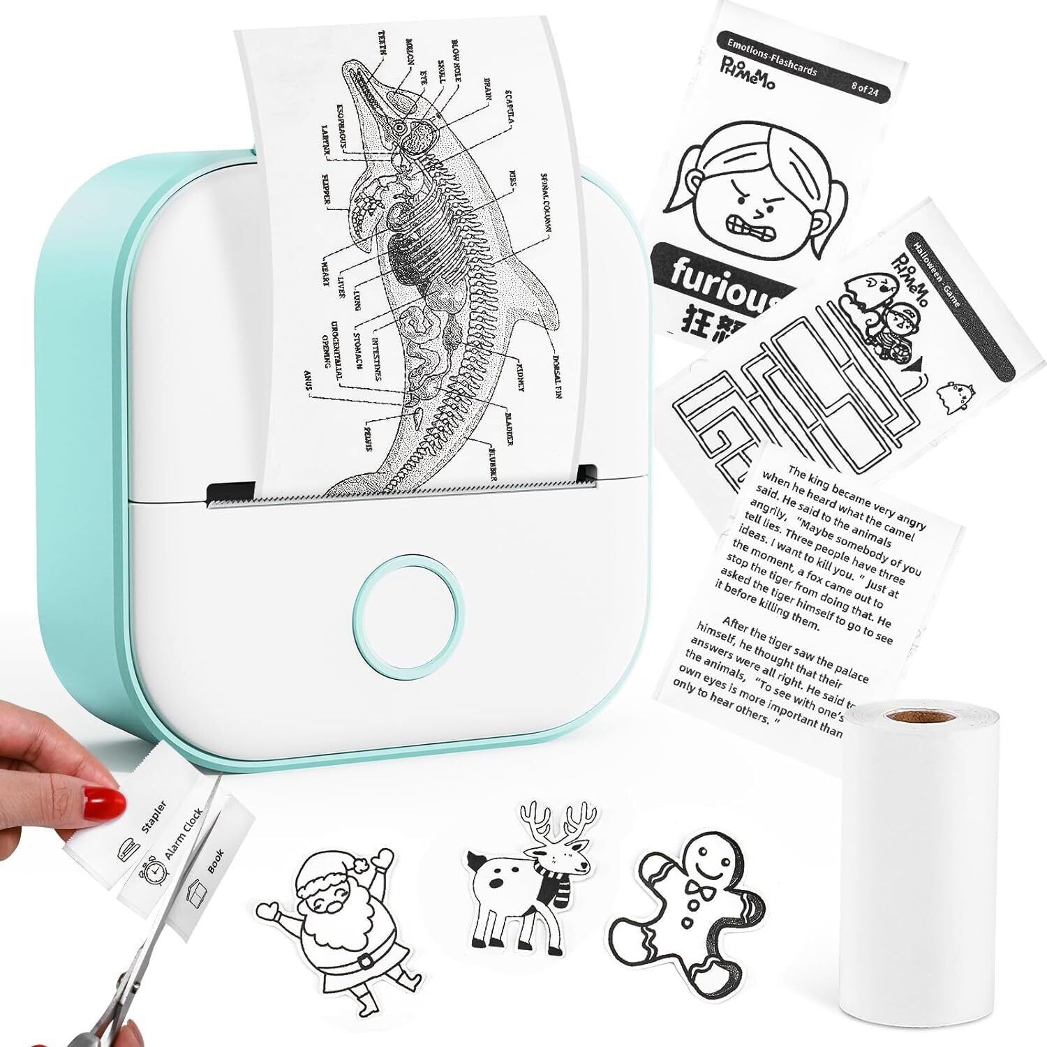 Phomemo T02 Mini Tragbarer Aufkleber Drucker Bluetooth Drahtloser Thermodrucker